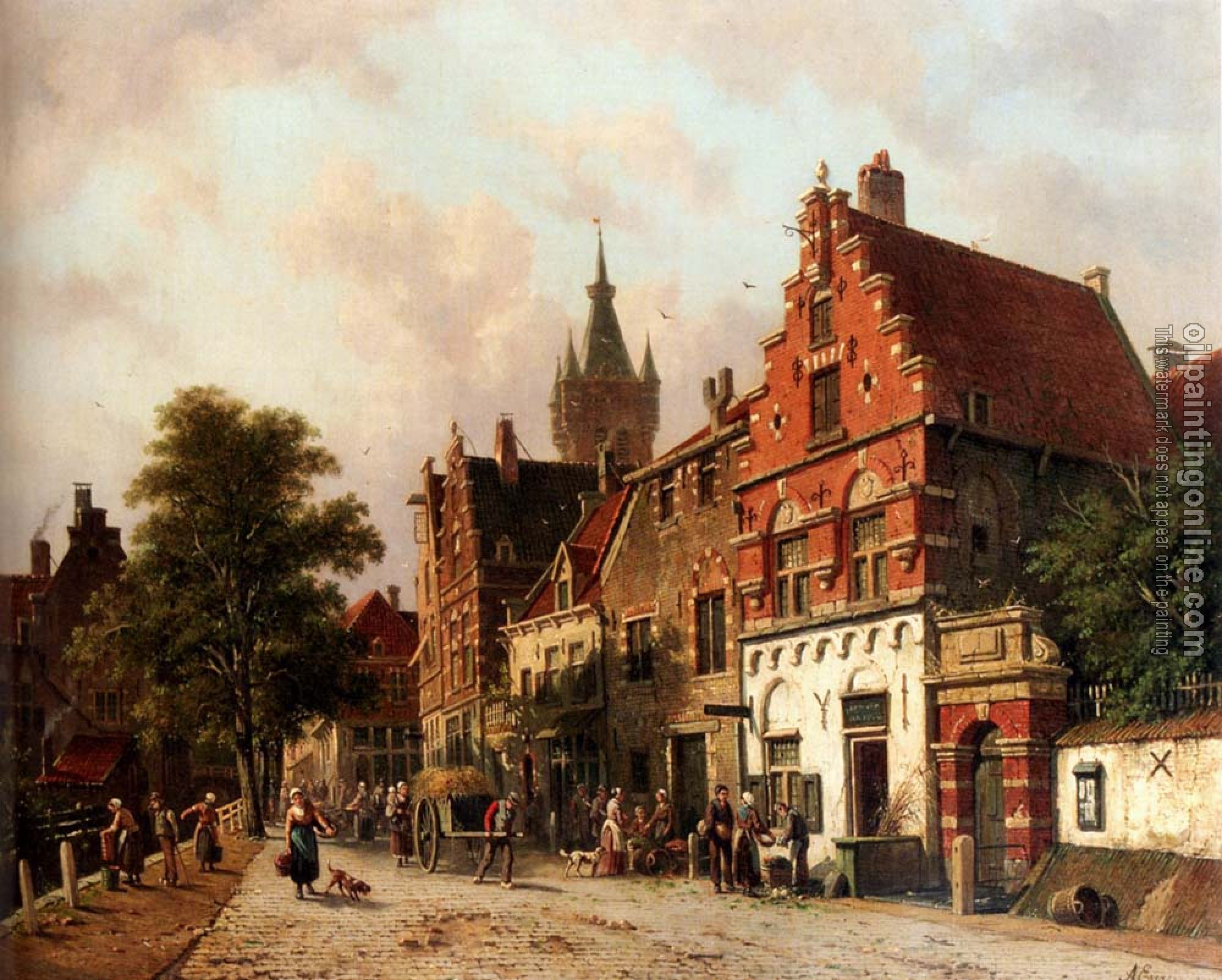 Eversen, Adrianus - A View In Delft